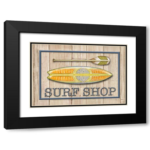 Catch a Wave IV Black Modern Wood Framed Art Print with Double Matting by Diannart