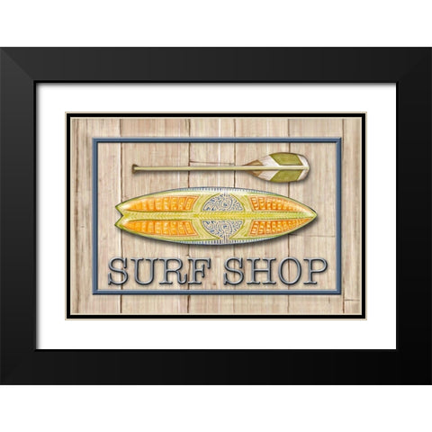 Catch a Wave IV Black Modern Wood Framed Art Print with Double Matting by Diannart
