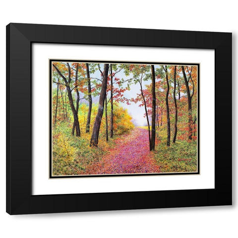 Autumns Poetry Black Modern Wood Framed Art Print with Double Matting by Redding, James