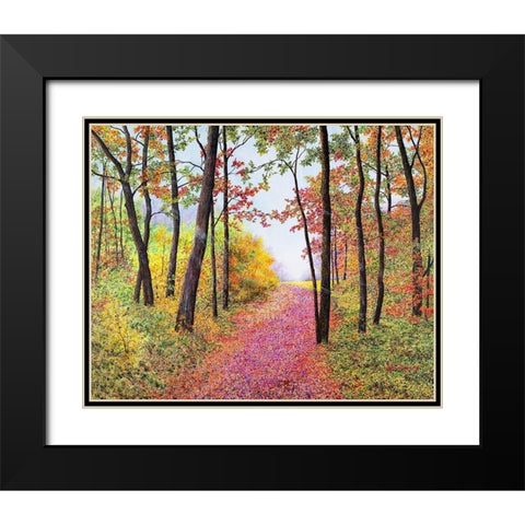 Autumns Poetry Black Modern Wood Framed Art Print with Double Matting by Redding, James