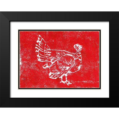 Country Turkey Black Modern Wood Framed Art Print with Double Matting by Loreth, Lanie