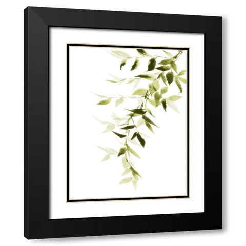 Single Branch II Black Modern Wood Framed Art Print with Double Matting by Loreth, Lanie