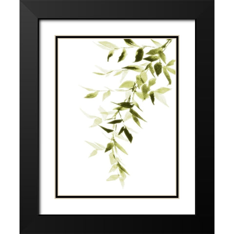Single Branch II Black Modern Wood Framed Art Print with Double Matting by Loreth, Lanie