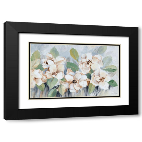 Modern Fleurs Black Modern Wood Framed Art Print with Double Matting by Loreth, Lanie