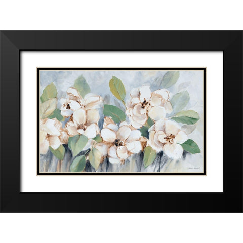 Modern Fleurs Black Modern Wood Framed Art Print with Double Matting by Loreth, Lanie