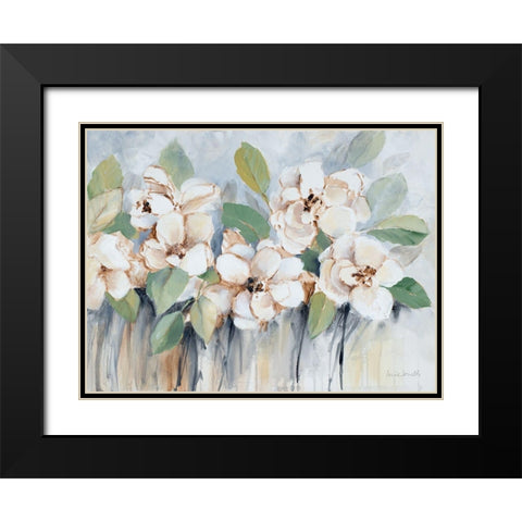 Modern Fleurs Black Modern Wood Framed Art Print with Double Matting by Loreth, Lanie
