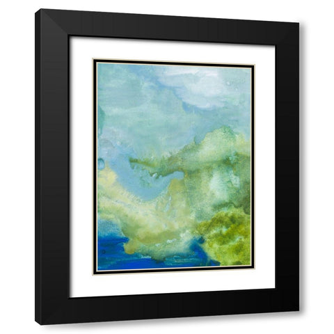Blue Washed Skies Black Modern Wood Framed Art Print with Double Matting by Danelle, B.