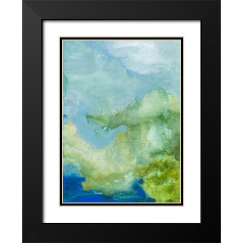 Blue Washed Skies Black Modern Wood Framed Art Print with Double Matting by Danelle, B.