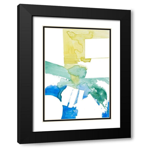Urban Waters Black Modern Wood Framed Art Print with Double Matting by Danelle, B.
