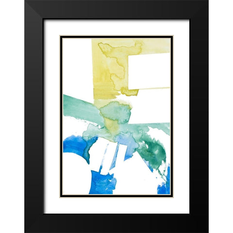 Urban Waters Black Modern Wood Framed Art Print with Double Matting by Danelle, B.