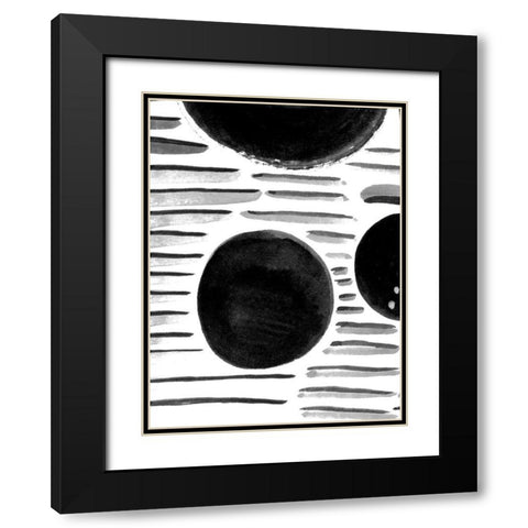 Meridian Black Modern Wood Framed Art Print with Double Matting by Danelle, B.