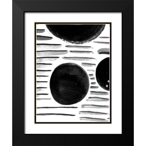 Meridian Black Modern Wood Framed Art Print with Double Matting by Danelle, B.
