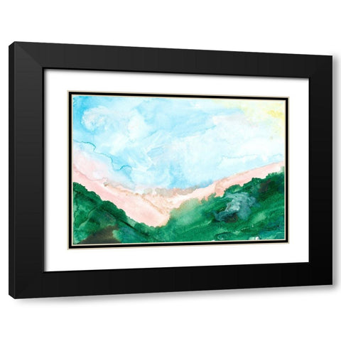 Washed Landscape Black Modern Wood Framed Art Print with Double Matting by Danelle, B.