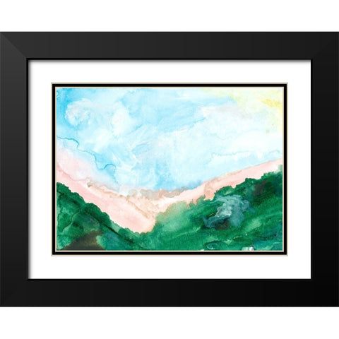Washed Landscape Black Modern Wood Framed Art Print with Double Matting by Danelle, B.