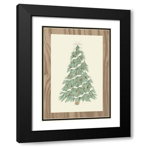 Hometown Christmas on Wood I Black Modern Wood Framed Art Print with Double Matting by Metz, Andi