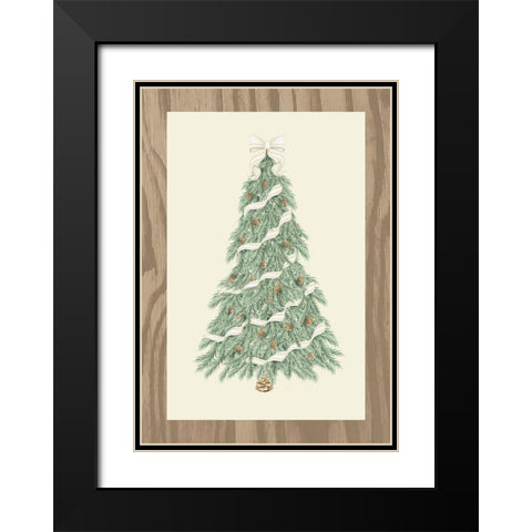 Hometown Christmas on Wood I Black Modern Wood Framed Art Print with Double Matting by Metz, Andi