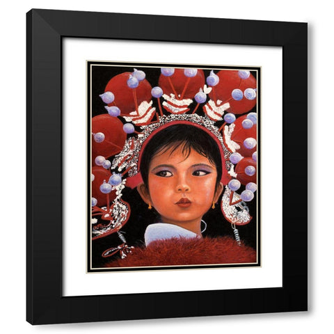 Children of the World III Black Modern Wood Framed Art Print with Double Matting by Morris, Megan