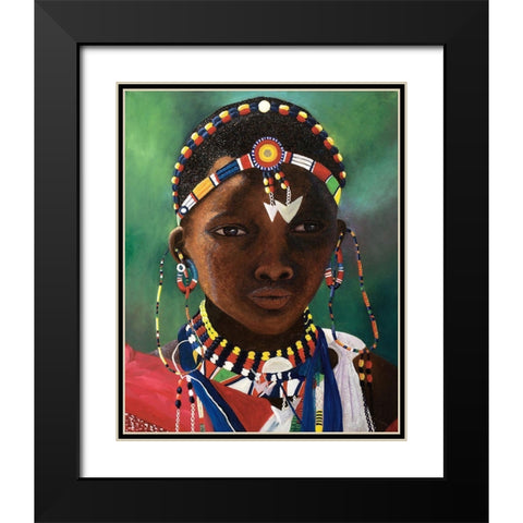Children of the World IV Black Modern Wood Framed Art Print with Double Matting by Morris, Megan