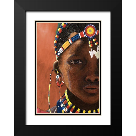 Child Of The World Black Modern Wood Framed Art Print with Double Matting by Morris, Megan