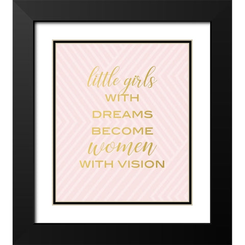 Dreams Black Modern Wood Framed Art Print with Double Matting by Quach, Anna