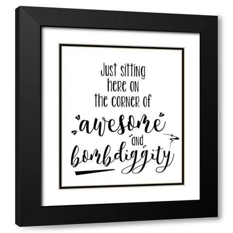 Awesome and Bombdiggity Black Modern Wood Framed Art Print with Double Matting by Quach, Anna