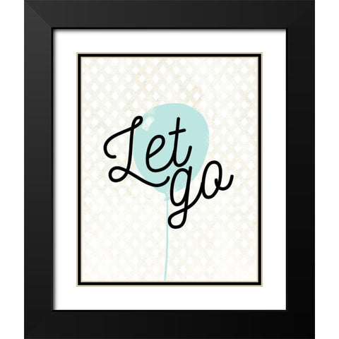 Let Go Black Modern Wood Framed Art Print with Double Matting by Quach, Anna