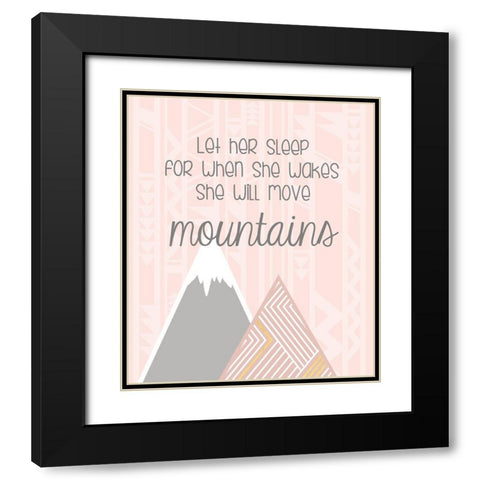 Shell Move Mountains Black Modern Wood Framed Art Print with Double Matting by Quach, Anna