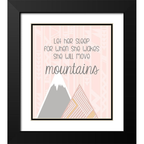 Shell Move Mountains Black Modern Wood Framed Art Print with Double Matting by Quach, Anna