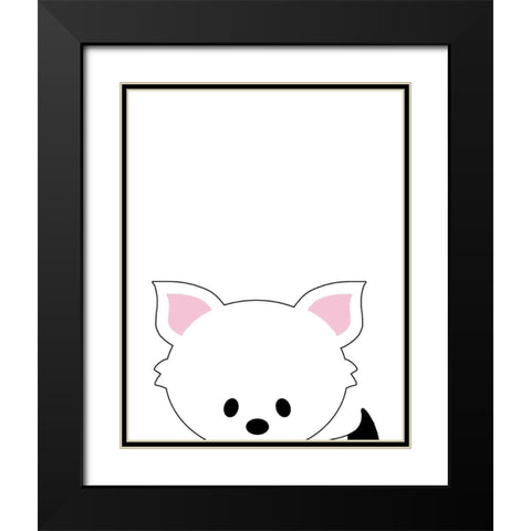 Peek-A-Boo II Black Modern Wood Framed Art Print with Double Matting by Quach, Anna