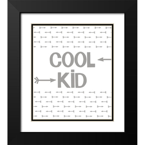 Cool Kid Black Modern Wood Framed Art Print with Double Matting by Quach, Anna