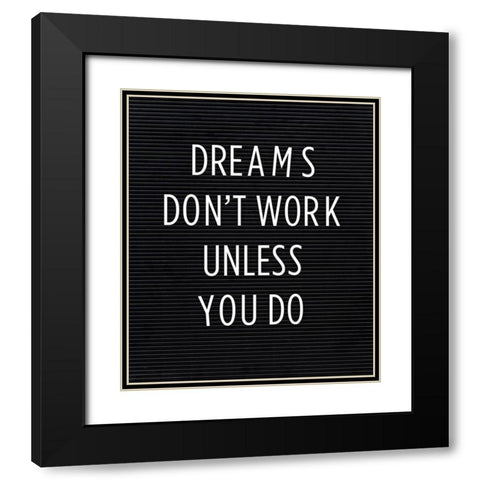 Dreams Black Modern Wood Framed Art Print with Double Matting by Quach, Anna