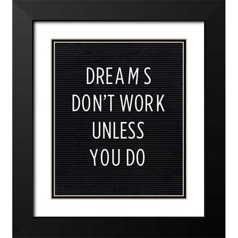 Dreams Black Modern Wood Framed Art Print with Double Matting by Quach, Anna