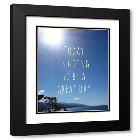 Great Day Black Modern Wood Framed Art Print with Double Matting by Quach, Anna
