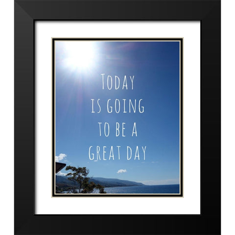 Great Day Black Modern Wood Framed Art Print with Double Matting by Quach, Anna