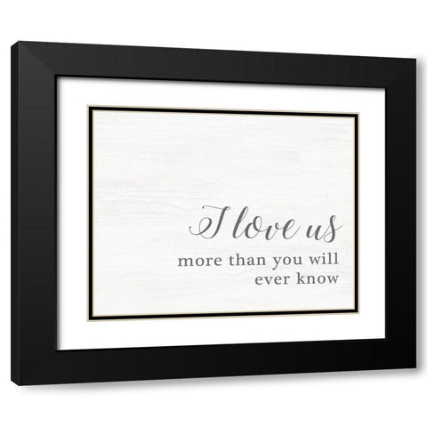I Love Us Black Modern Wood Framed Art Print with Double Matting by Quach, Anna