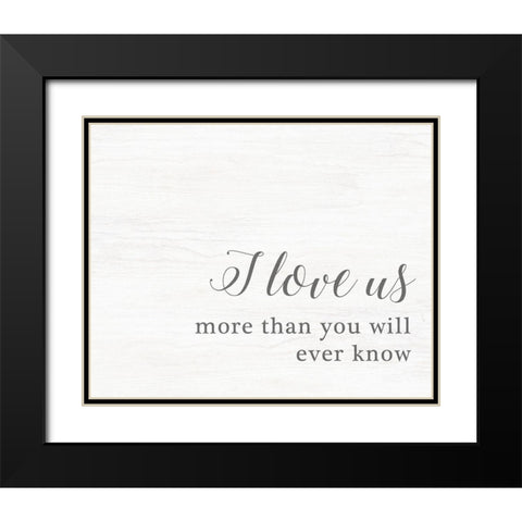 I Love Us Black Modern Wood Framed Art Print with Double Matting by Quach, Anna