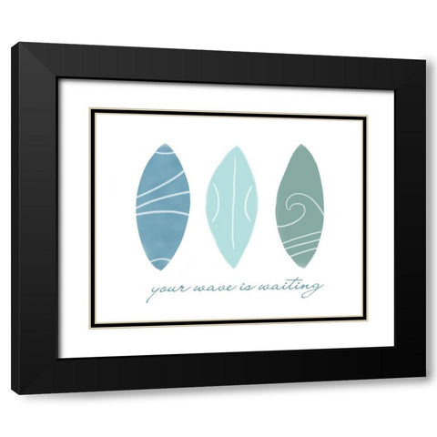 Your Wave Black Modern Wood Framed Art Print with Double Matting by Quach, Anna