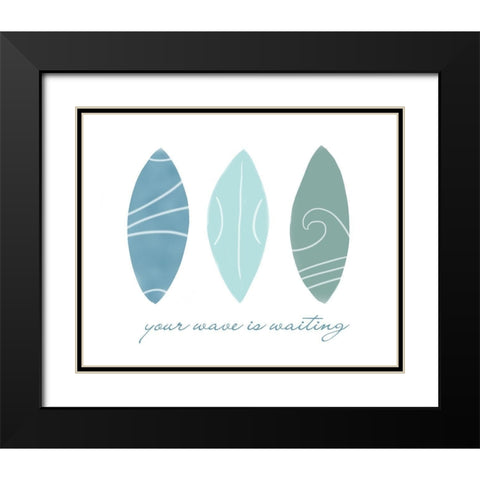 Your Wave Black Modern Wood Framed Art Print with Double Matting by Quach, Anna