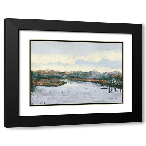 Along the Waters Black Modern Wood Framed Art Print with Double Matting by Green, Jenny
