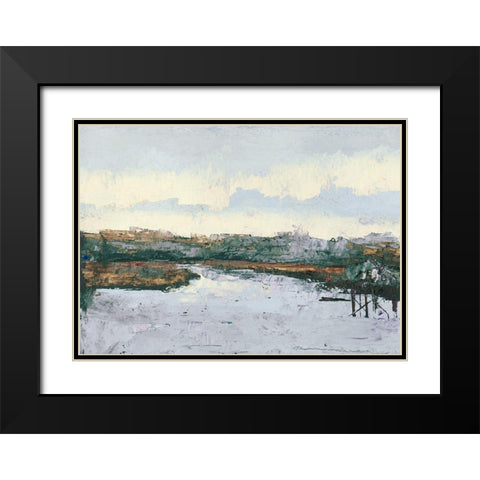 Along the Waters Black Modern Wood Framed Art Print with Double Matting by Green, Jenny