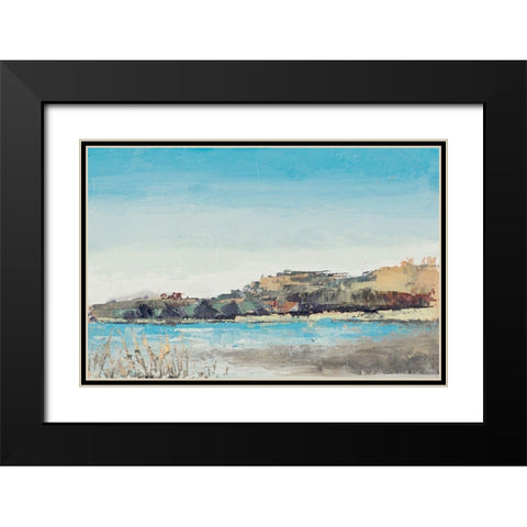 Island Caves Black Modern Wood Framed Art Print with Double Matting by Green, Jenny