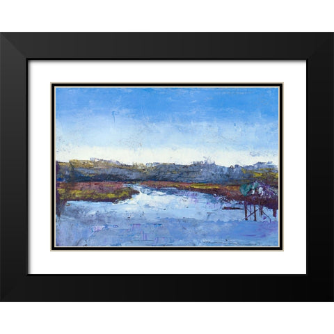 Along the Water Black Modern Wood Framed Art Print with Double Matting by Green, Jenny