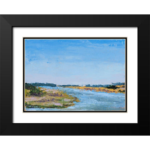 Along the Water Black Modern Wood Framed Art Print with Double Matting by Green, Jenny