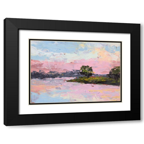 Reflecting Sunrise Black Modern Wood Framed Art Print with Double Matting by Green, Jenny
