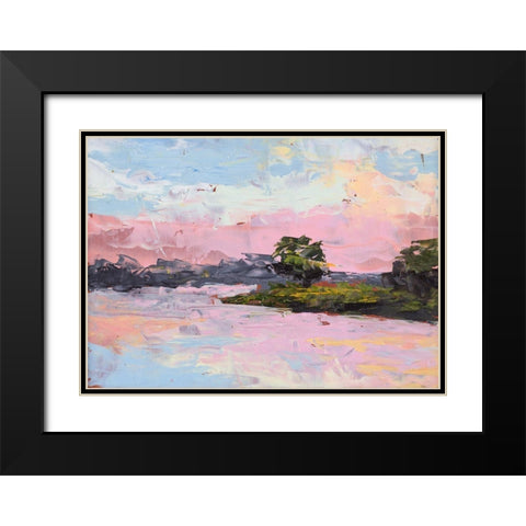Reflecting Sunrise Black Modern Wood Framed Art Print with Double Matting by Green, Jenny