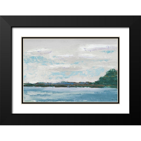 Lakeside Black Modern Wood Framed Art Print with Double Matting by Green, Jenny