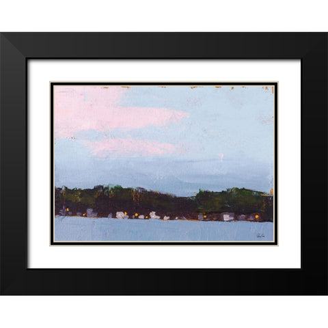 Across the Lake Black Modern Wood Framed Art Print with Double Matting by Green, Jenny