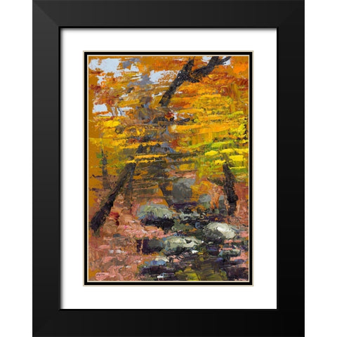 Autumn Woods Black Modern Wood Framed Art Print with Double Matting by Green, Jenny
