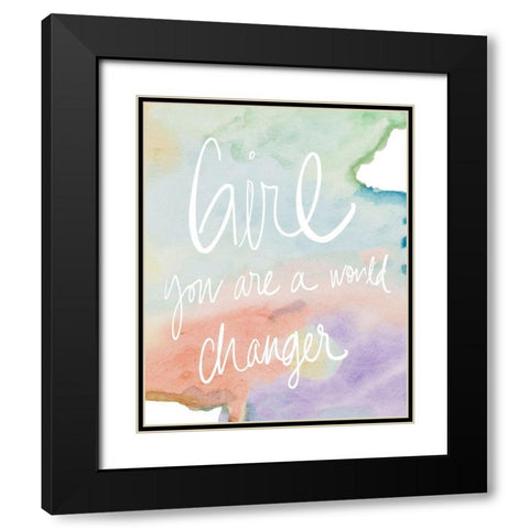 World Changer Black Modern Wood Framed Art Print with Double Matting by Ritter, Gina