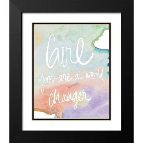 World Changer Black Modern Wood Framed Art Print with Double Matting by Ritter, Gina